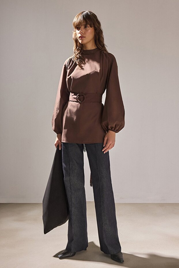 Belted Poplin Tunic