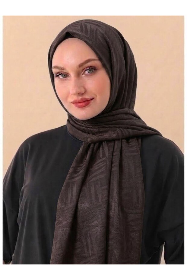 Lyocell Naia Square Monogram Ayrobin Jacquard Shawl
