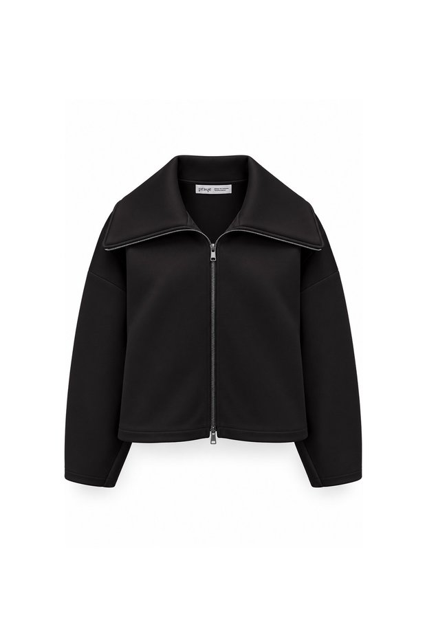 Lined Scuba Jacket Black