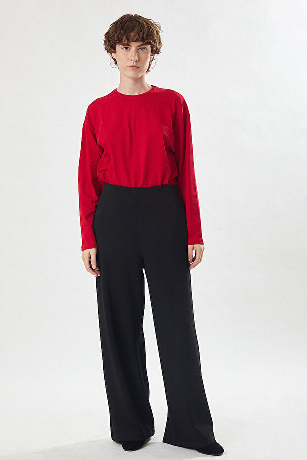 Pensli Wide Leg Trousers Black