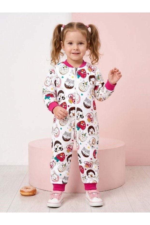 Girl's Donut Patterned 2.5 Tog Sleeping Bag