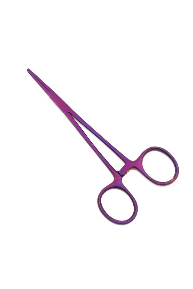 DD-Zhi Zi Hemostatic Forceps 5" Colorful Stainless Steel Curved Head Animals Forceps Needle Holder f
