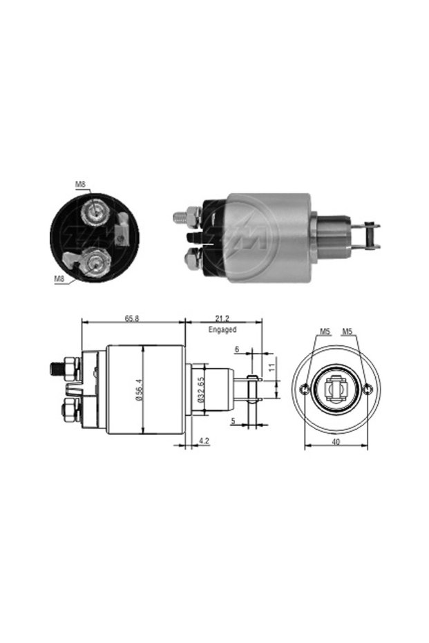 3579 Starter Solenoid 12V 16905423 Iskra Citroen Fiat Opel Peugeot Renault Volvo