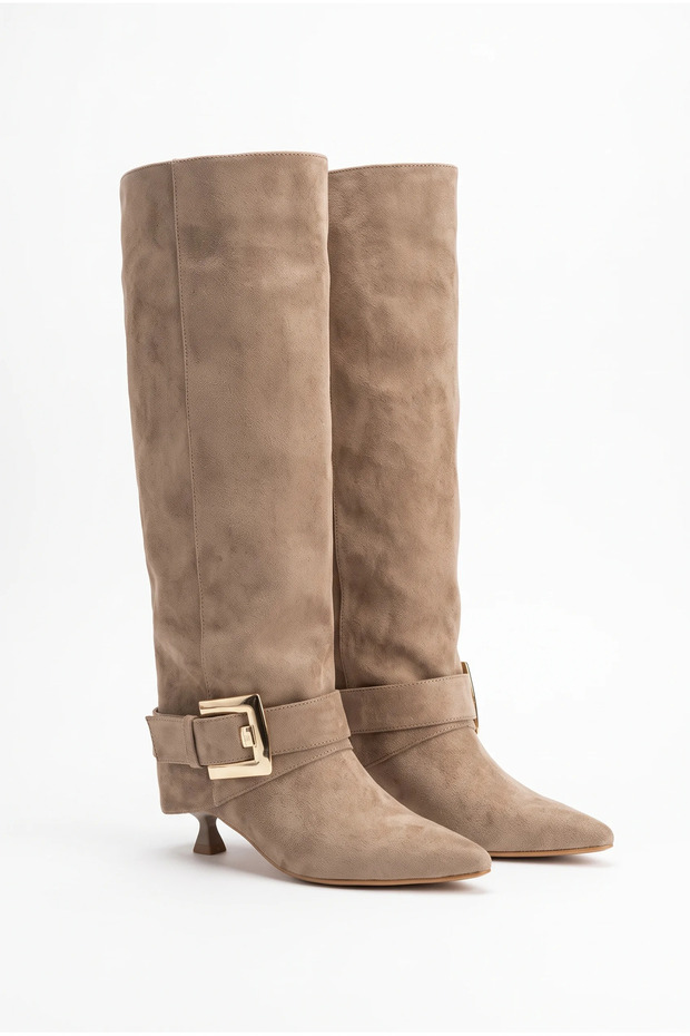 Knee-High Boots - Ecru - Evening / Daily