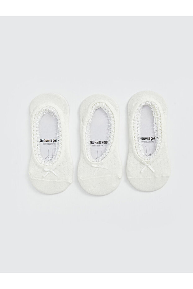 Esvab • Modern & Distinctive Ribbon Detailed Ballerina Socks 3-Piece Set