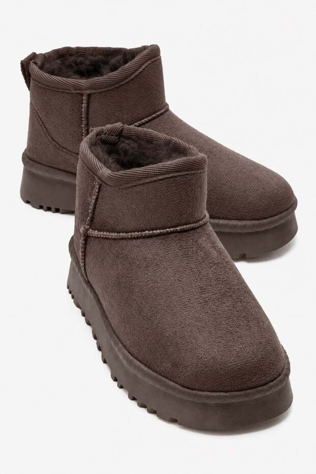 Low-Heeled Mini Children's Boots Brown