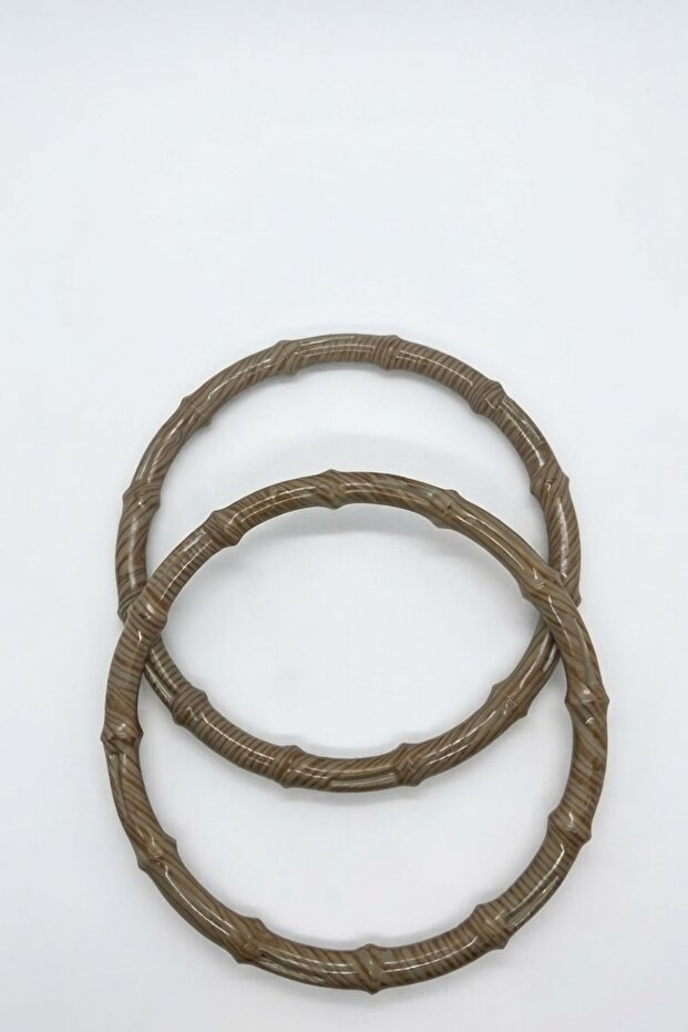 Bamboo Look Round Bag Handle (Pair)
