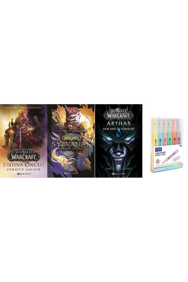 World Of Warcraft - Sylvanas + World Of Warcraft - Fırtına Öncesi + Arthas: Lich Kingin Yükselişi 3-Book Set Pen Set Hd