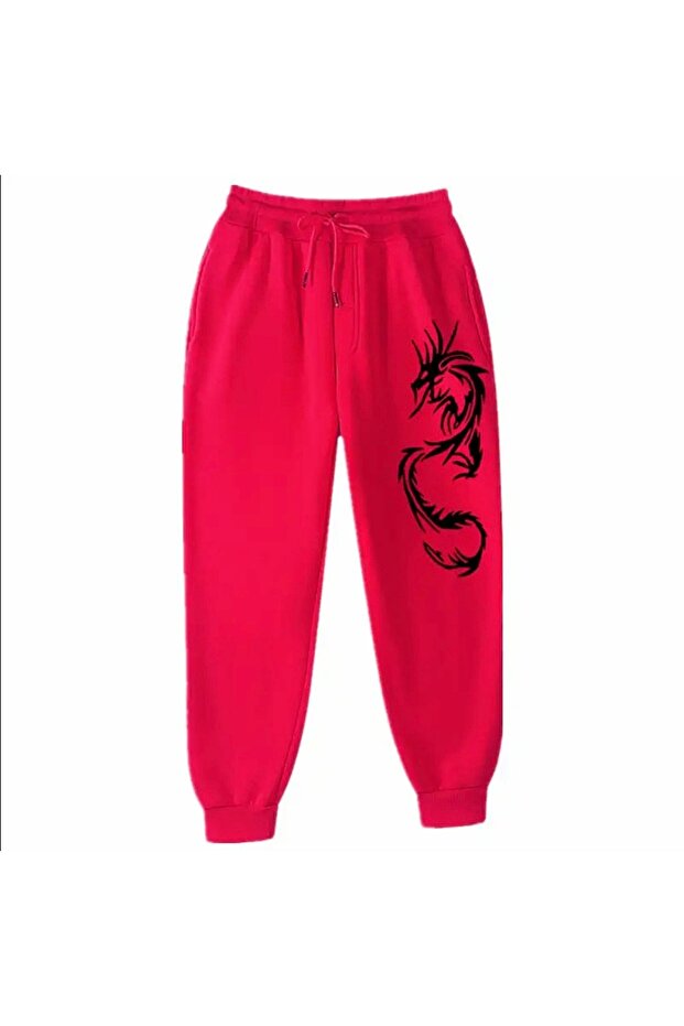 New Season Baby Dragon Printed 2-Strand Fleece Boys' Winter Sweatpants