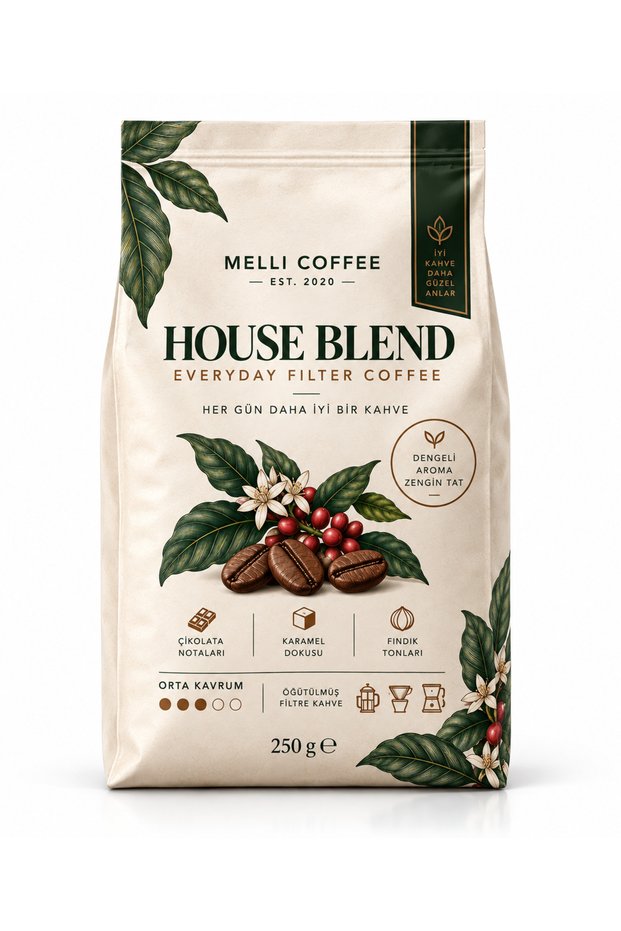 House Blend Filter Coffee 250 g Medium Roast Whole Bean / Ground