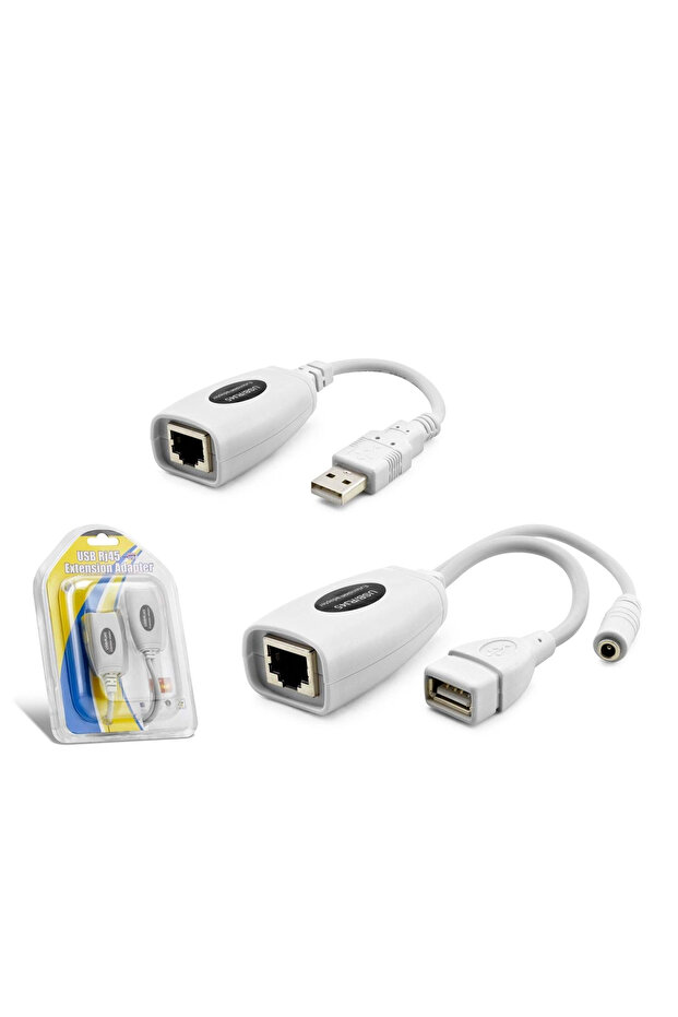 USB Rj45 Wired Extender Set 60 m - White Hdx5064