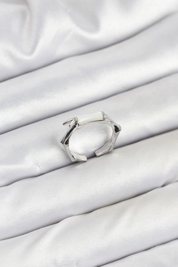 Brass Silver Color Bone Model Women's Ring Tj-Byk3849