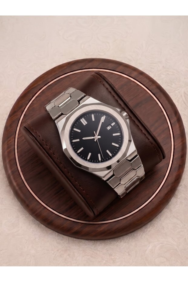 Titan Premium Silver Steel Men's Wristwatch