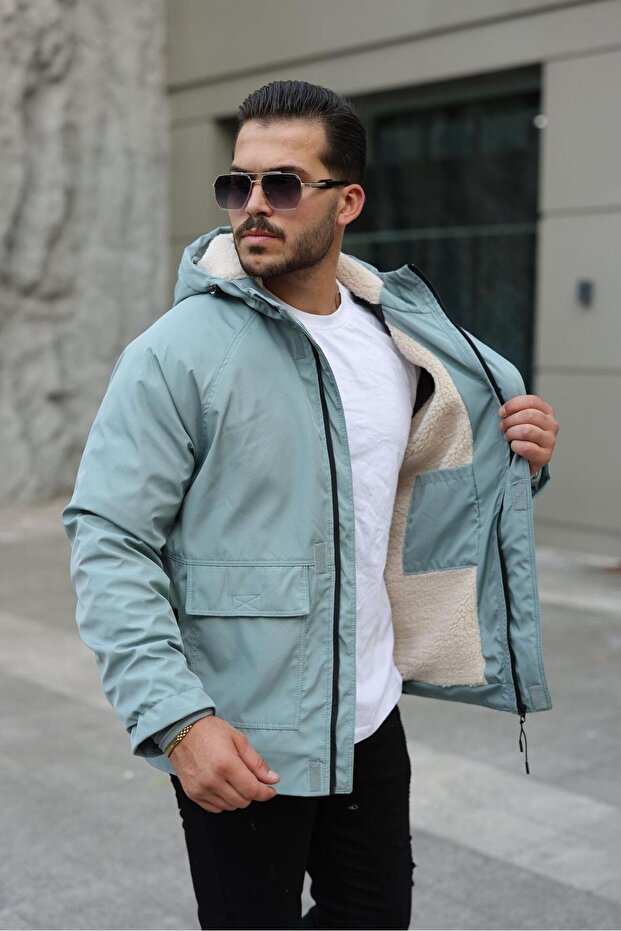 Men's Fur Coat Special Premium Jacket Coat Water and Wind Resistant