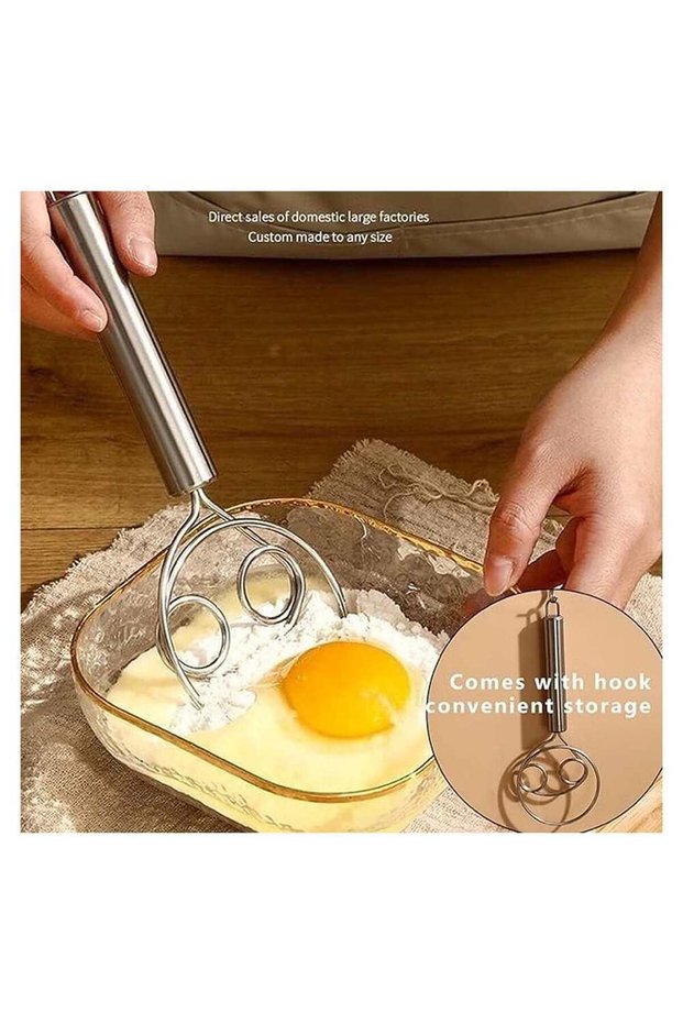 Professional Stainless Steel Dough Mixer - Danish Dough Whisk