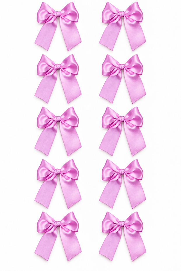 10 Pack Pink Satin Ribbon (40mm) Party, Decoration, Wedding Favors