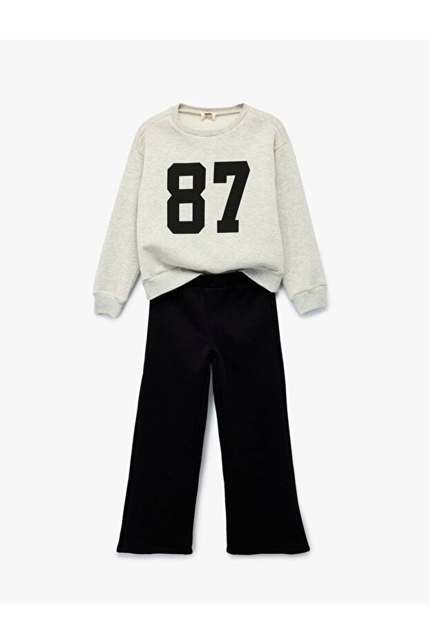 Printed Long Sleeve Crew Neck Sweatshirt