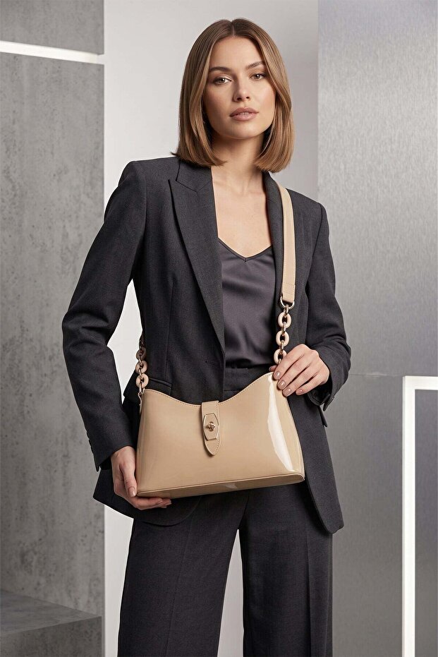 26Kc3033 Women's Shoulder Bag Beige
