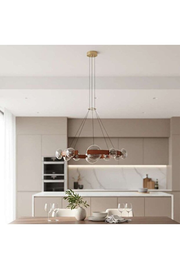 Aether 12-light 3w Led Pendant Lamp 3000k Warm Light 85x170cm - Brown