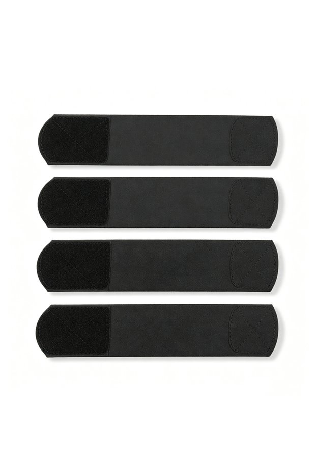 black-4pcs New Shin Guard Fixed Bandage Tape Soccer Shin Pads Prevent Drop Off Elastic Sports Bandag