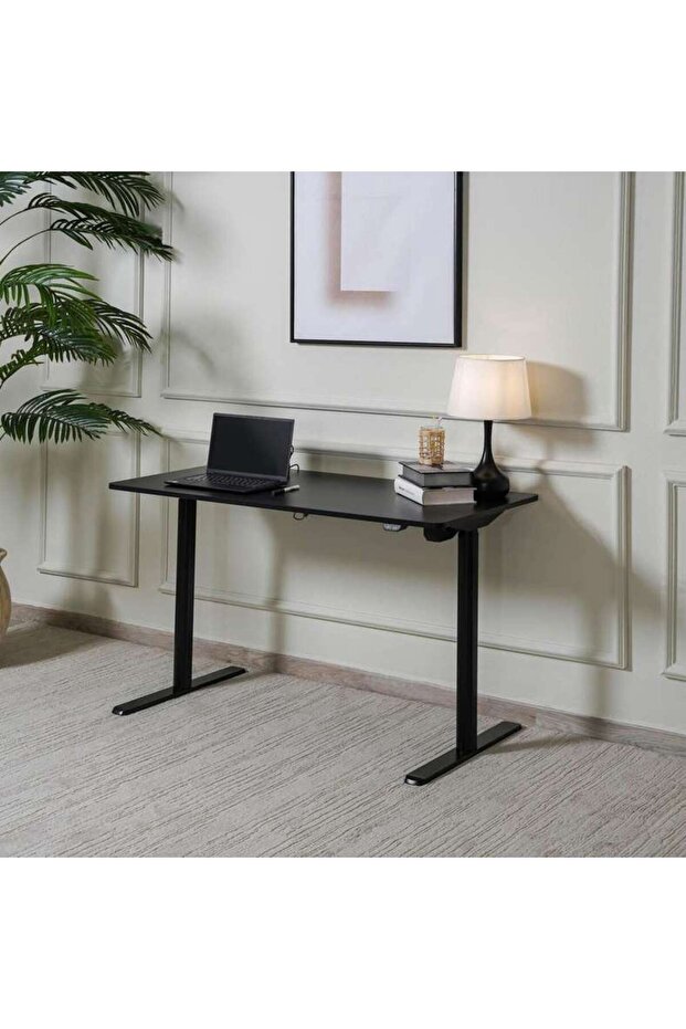 Navo Office Desk With Adjustable Height - Black