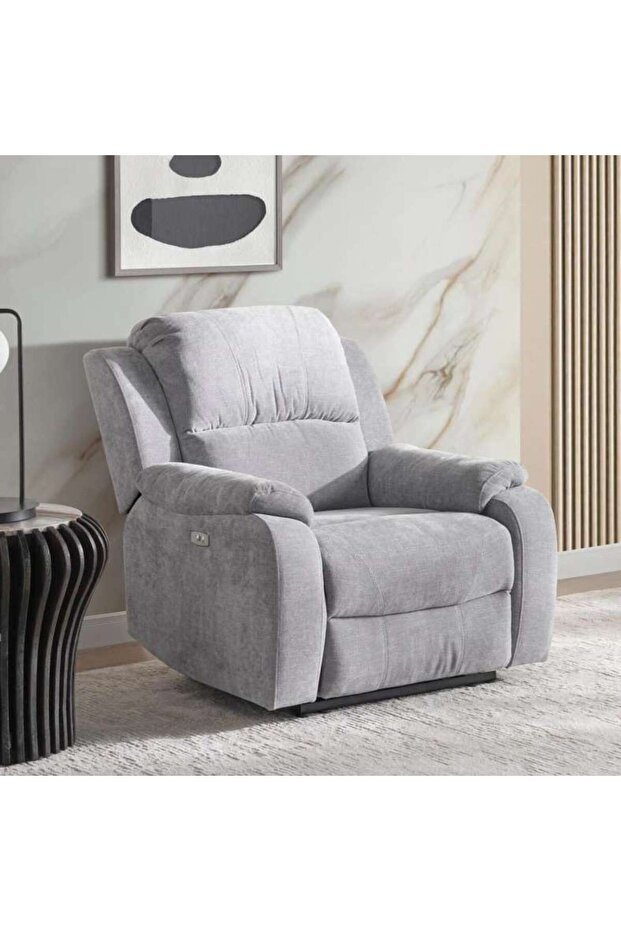 Velourvista Single Seater Recliner Sofa - Grey