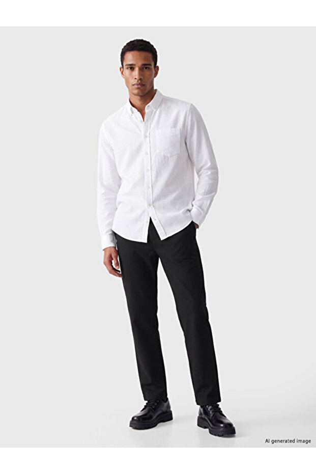 Regular Fit Gabardine Men's Trousers