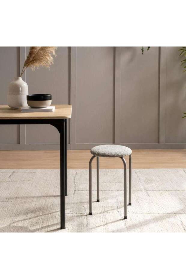 Marius Stool Round - Grey