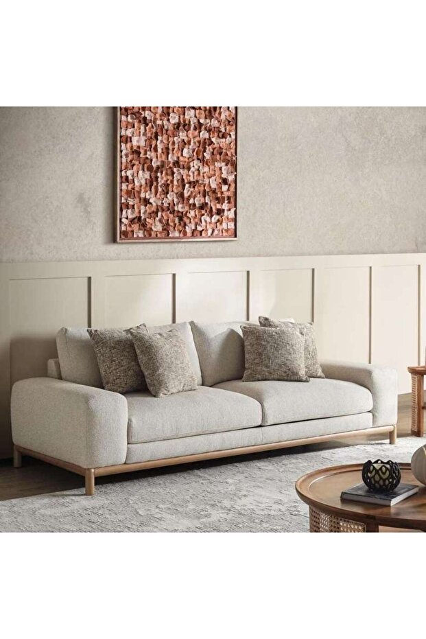 Rocan 4 Seater Sofa - Beige