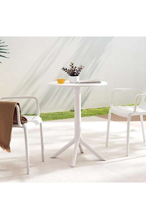 Livoly White Round Table Dia 60 Cm - White