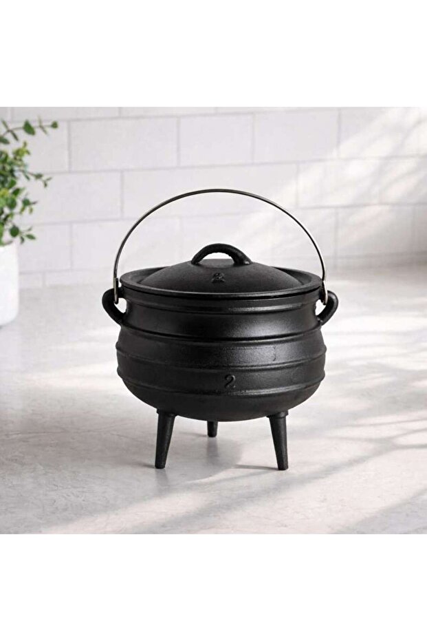 Ferric Cast Iron Cauldron Pot 6l -black