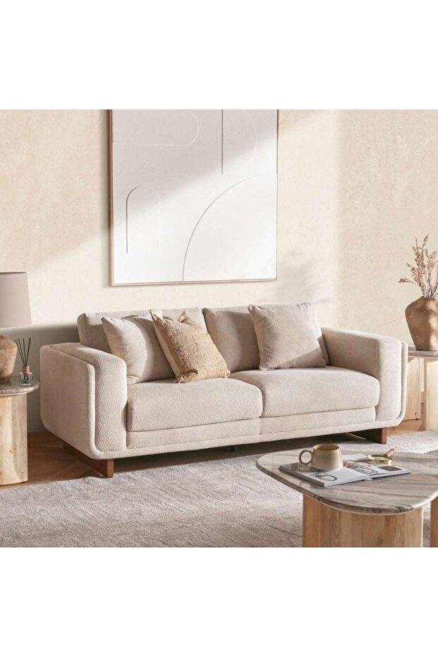 Shelon 3 Seater Sofa - Beige