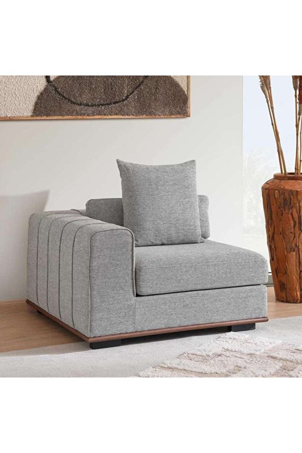 Monro One Seater With Left Arm - Dark Grey