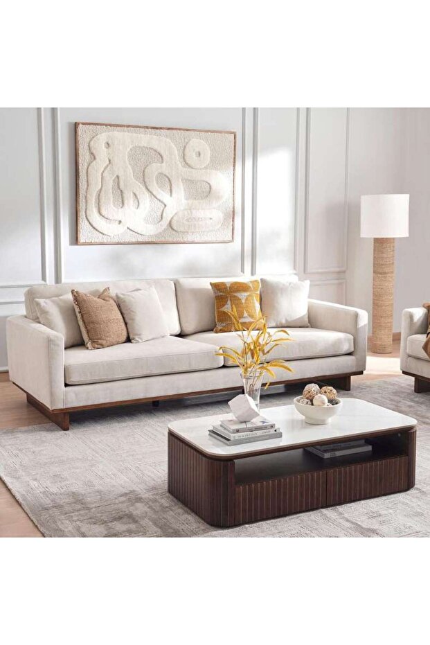 Vandala 4 Seater Sofa - Beige