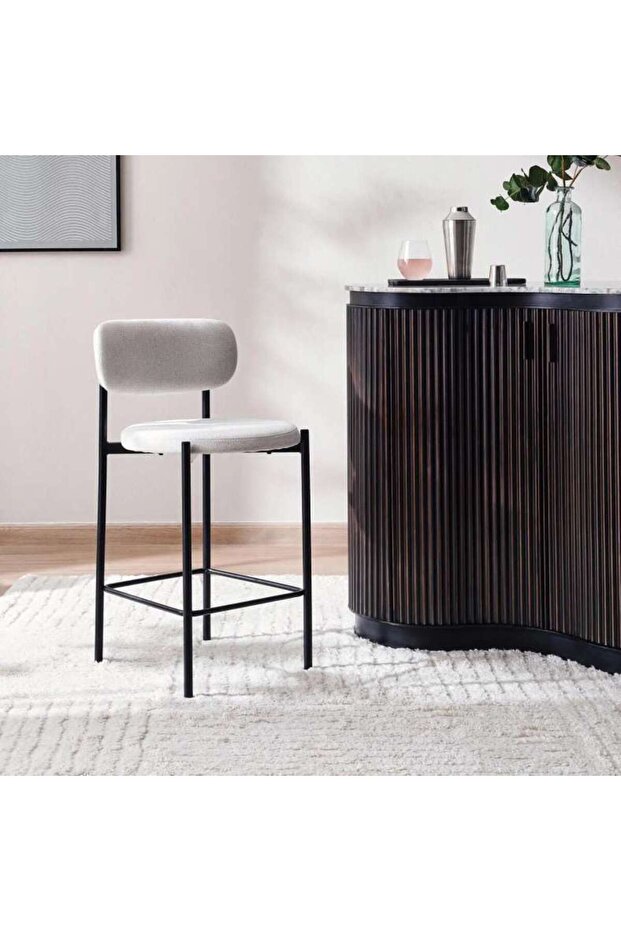 Toro Bar Chair - White Black