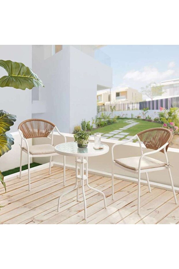 Carloz Bistro Set 1+2 - Beige Light Brown