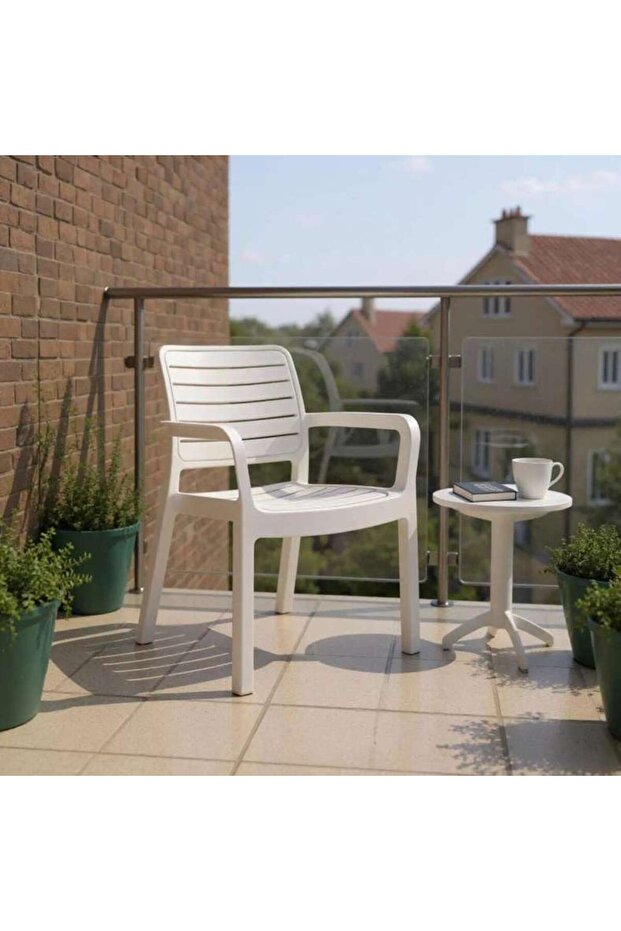 Falena Plastic Chair - White