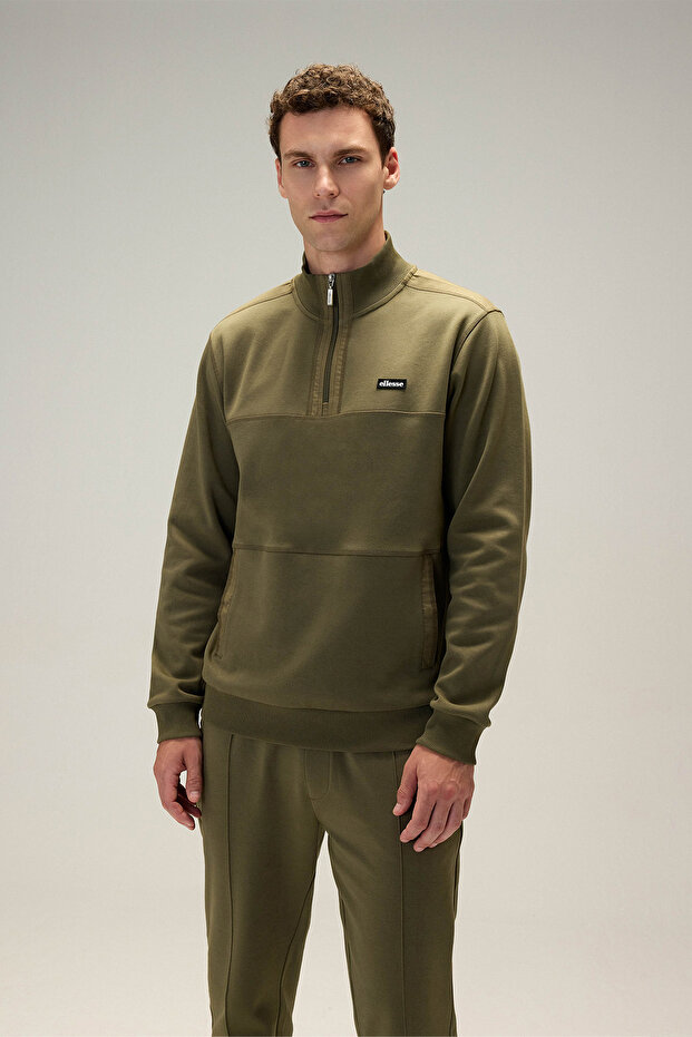 Half Zipper Men's Sweatshirt 6Wm1025-Kh