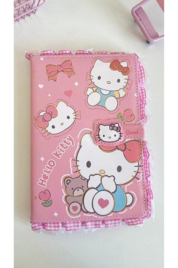 Ruffle Design Planner Notebook Hello Kitty Magnet Cover Inside-Designed Journal Daily Sanrio Kawaii