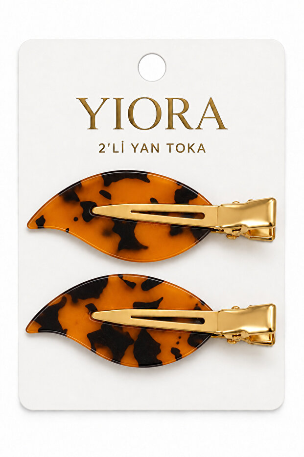 2-Piece Leaf Shape Non-Marking Hair Makeup and Skin Care Clip Set