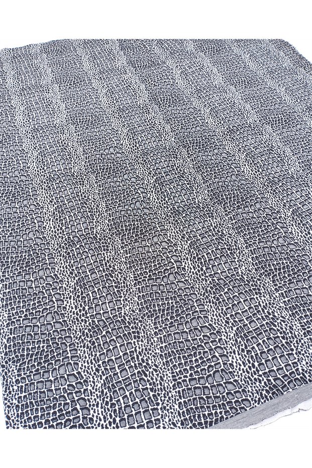 Black Gray Patterned Plump Flexible Jacquard Knitted Fabric for Cardigans & Sweaters 160X100Cm