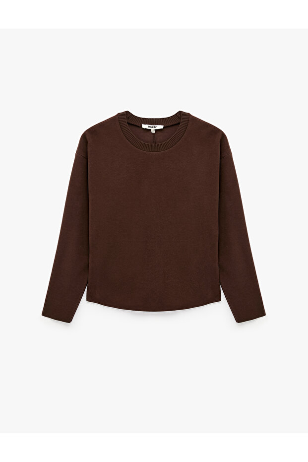 Regular Fit Long Sleeve Crew Neck Basic Sweatshirt