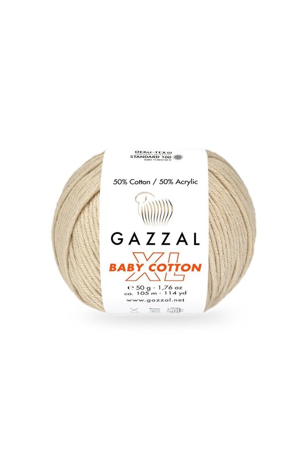Baby Cotton XL 50% Cotton 50% Acrylic – 50 g 105 m Knitting Yarn-3445-1 Piece