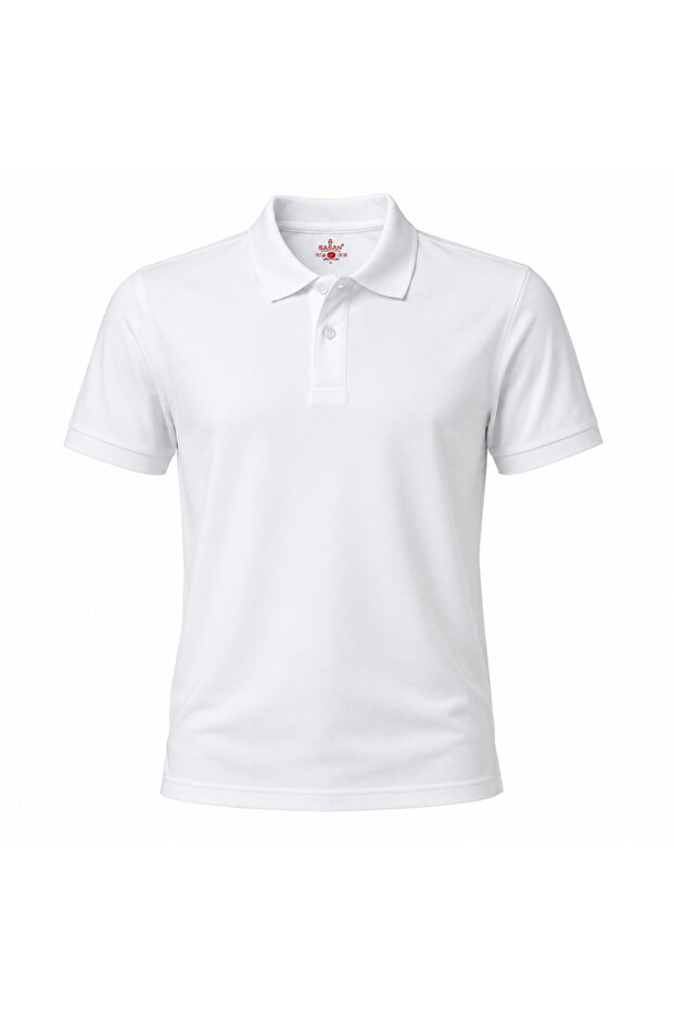 Sasan Women's Classic White Polo Shirt – Large Short Sleeve Casual Collared Tee