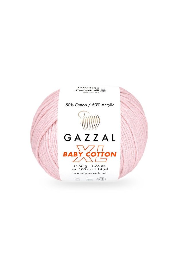 Baby Cotton XL 50% Cotton 50% Acrylic – 50 g 105 m Knitting Yarn-3411-1 Piece