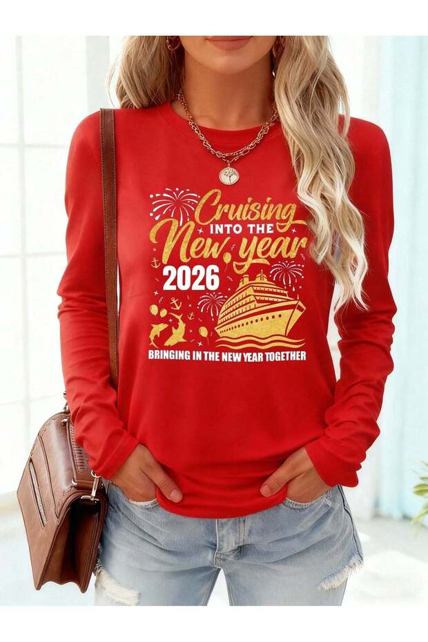 Blouse, red - L