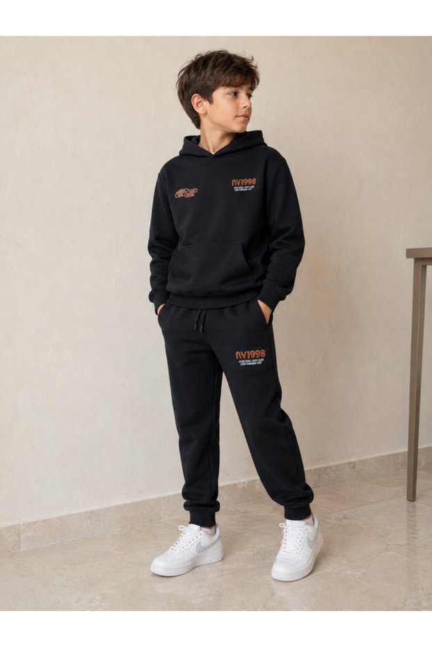 Boys’ Back Graphic Sweatshirt Hoodie and Jogger Pants Set