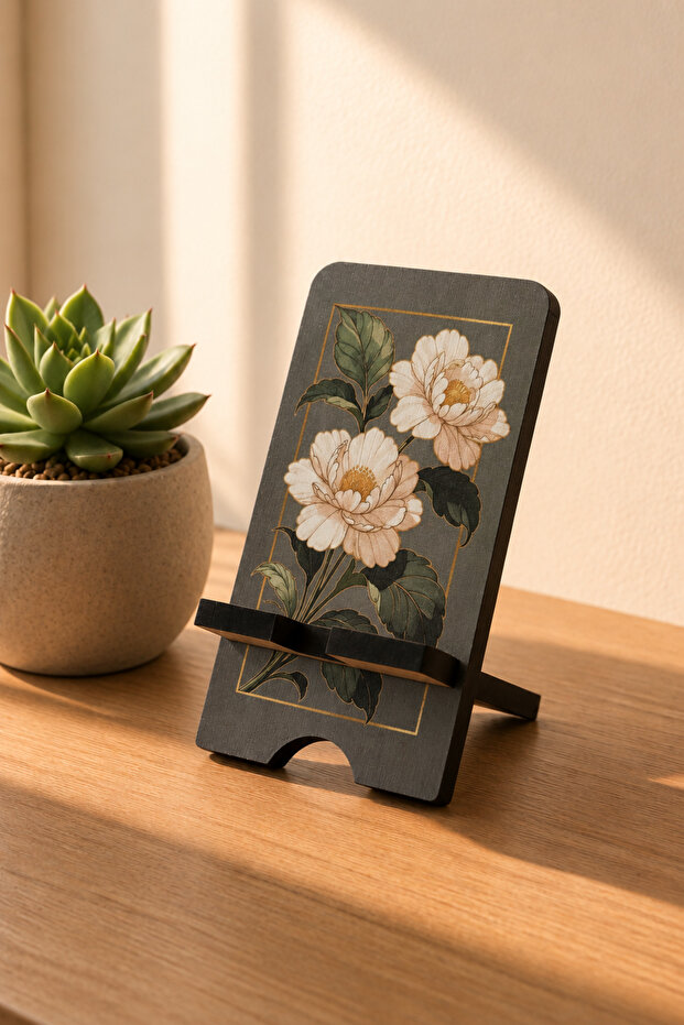 Wooden Desktop Phone Holder Stand