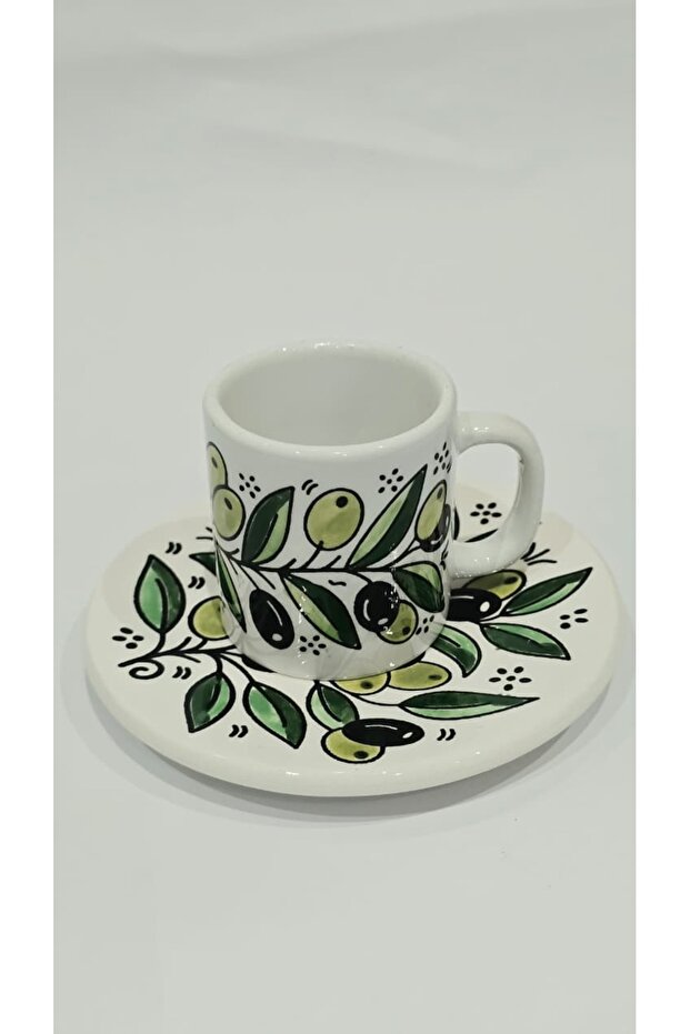 Handmade ceramic coffee cup and suger cylender