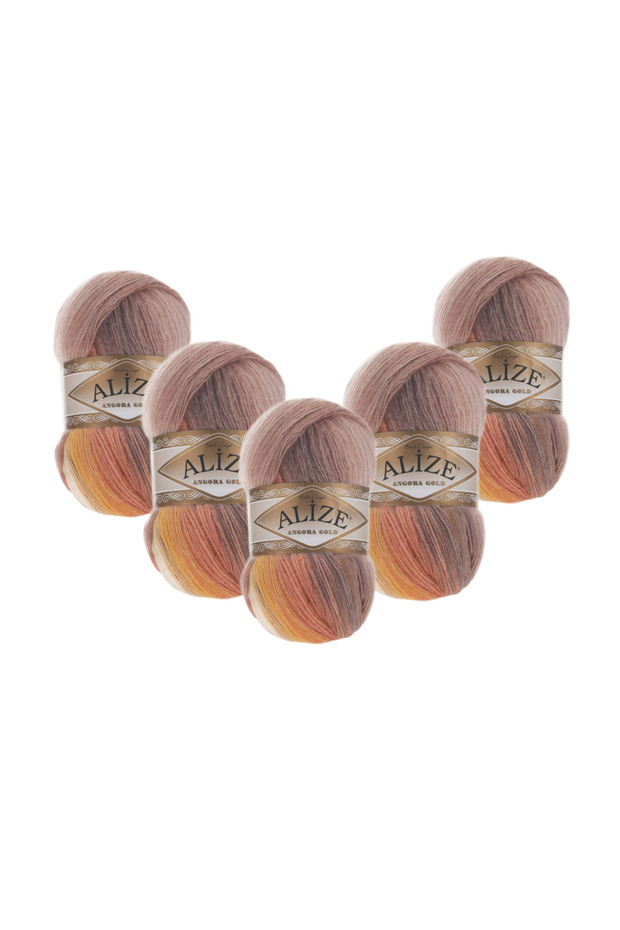 Angora Gold Batik 4741 5 Pieces 500 Gr 2750 Mt 20% Wool 80% Acrylic Hand Knitting Yarn